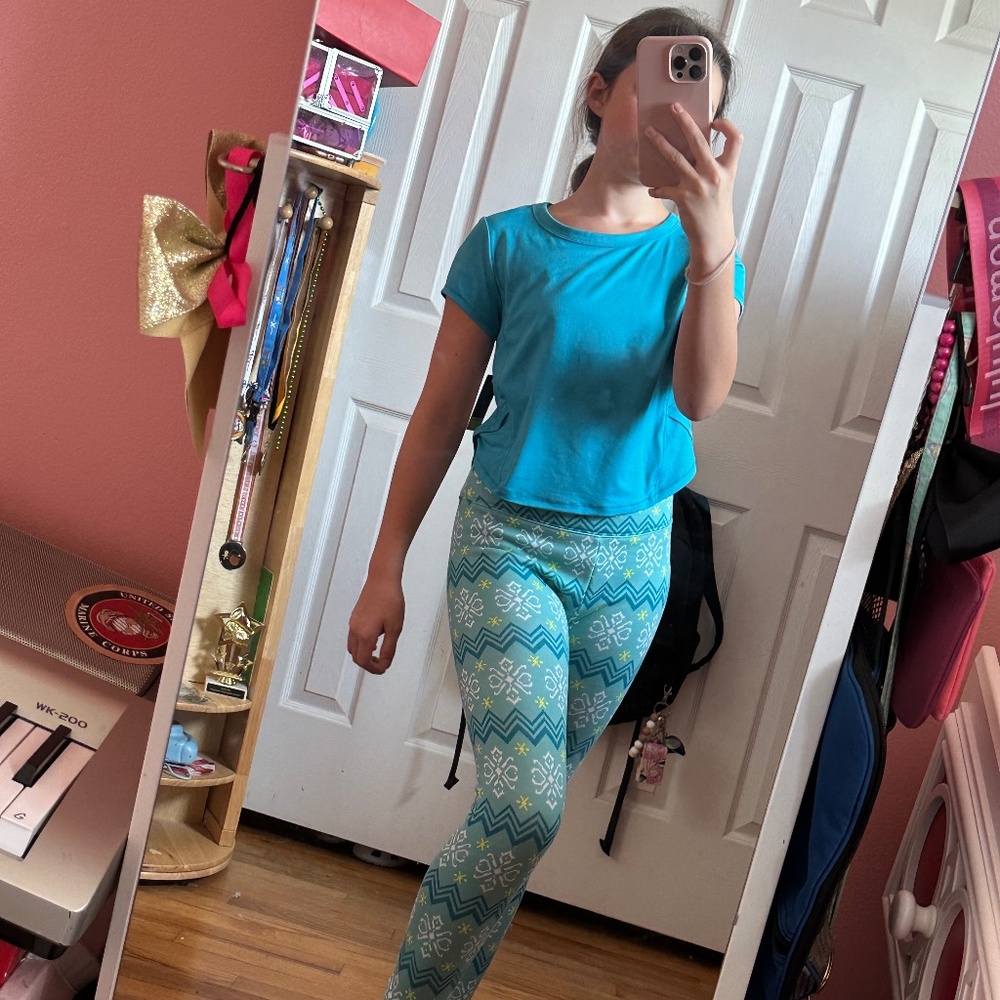 Winter set yoga pants, crop, and sweatshirt